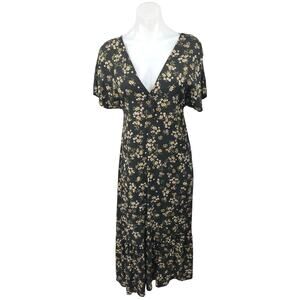 knee length dresses for ladies Baevely Floral Print Sweetheart Midi Dress